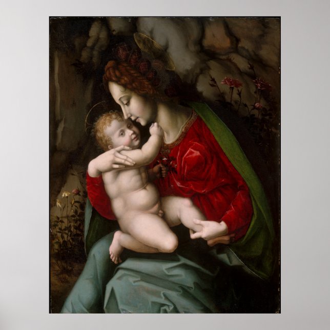 Affiche Vierge et Enfant - Bachiacca, d'Ubertino Verdi (Devant)