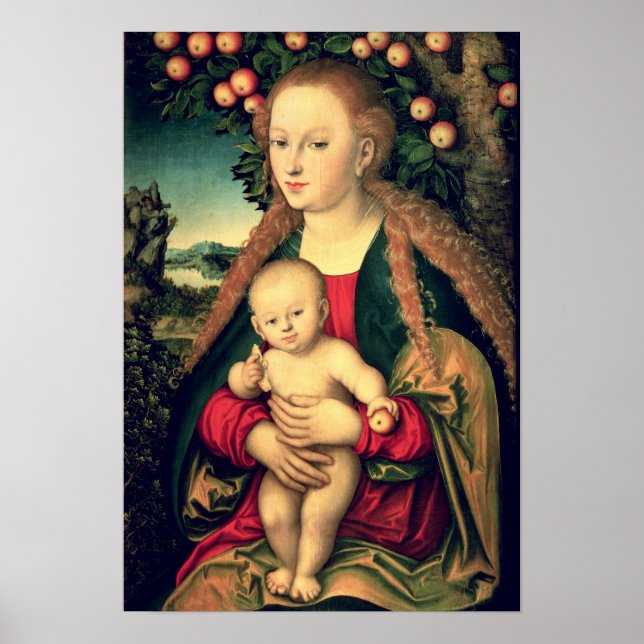 Affiche Vierge et enfant sous un pommier (Devant)