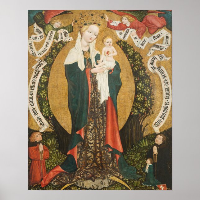 Affiche Vierge et enfant sur une lune de croissant de Dest (Devant)
