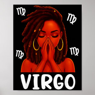 Affiche Vierge Femme Noire Prière Chrétienne Zodiaque Nais