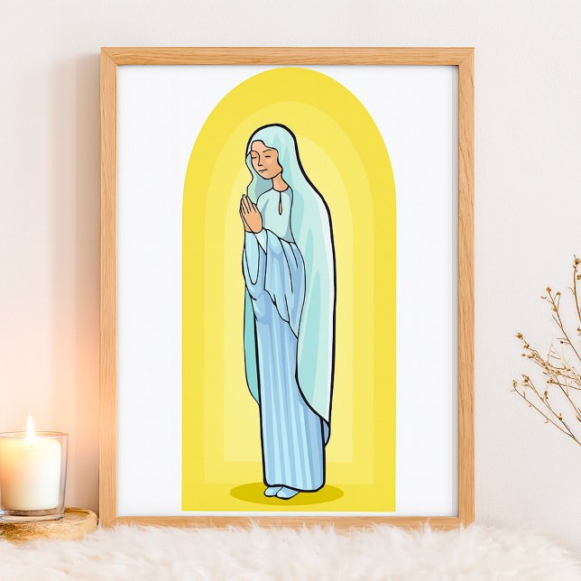 Affiche Vierge Marie catholique religieuse élégante (Créateur téléchargé)