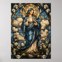 Vierge Marie dans l'art de verre étonnant