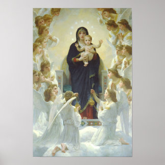 Affiche Vierge Marie des Anges & Bébé Jésus Notre Dame