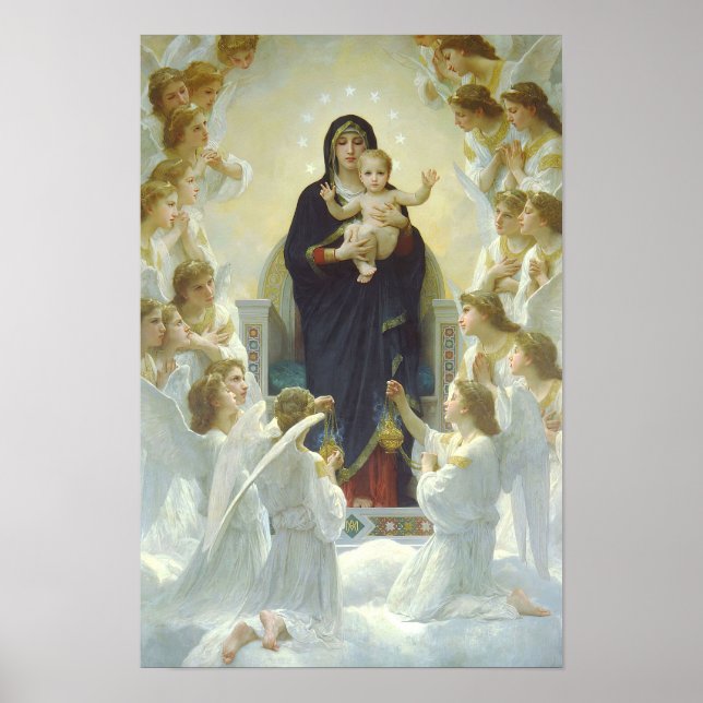 Affiche Vierge Marie des Anges & Bébé Jésus Notre Dame (Devant)
