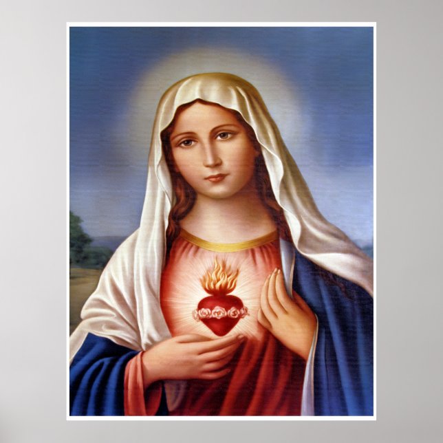 Affiche Vierge Marie Sacred Heart (Devant)