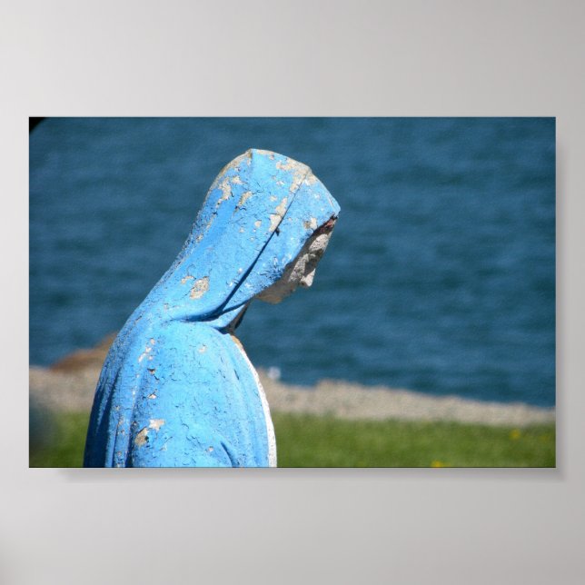 Affiche Vierge Marie surplombant l'océan Atlantique (Devant)