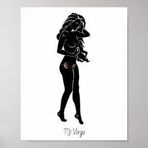 Affiche Vierge Vierge céleste Art lunaire de la Vierge du