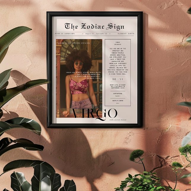Affiche Vierge | Zodiac Astrologie Photo Journal (Créateur téléchargé)