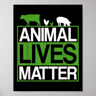 Affiche Vies animales Protection animale Végétariens Envir