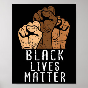 Affiche Vies Noires Comptent Blm Droits De L'Homme Histoir