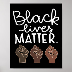 Affiche Vies Noires comptent Blm Droits de l'Homme Histoir