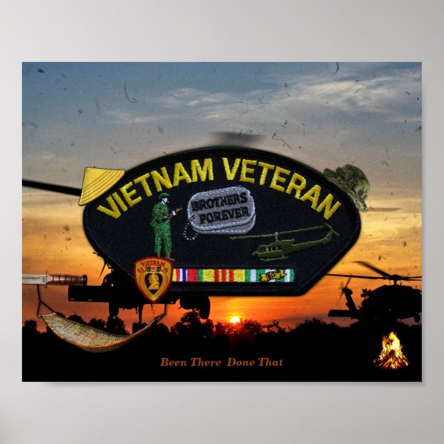 Affiche Vietnam Guerre Vets Veterans Patch (Devant)