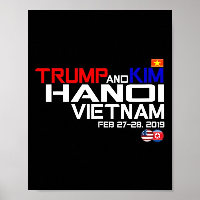 Affiche Vietnam Suummit Kim And Trump T Shirt  (Devant)