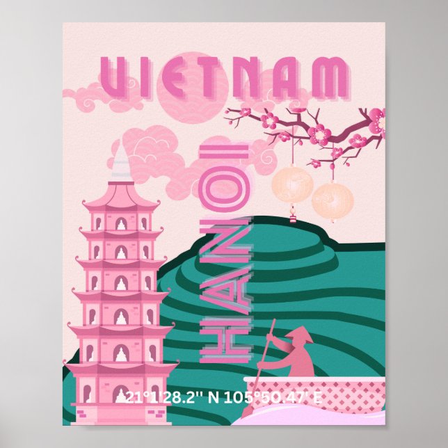 Affiche Vietnam Travel Art (Devant)