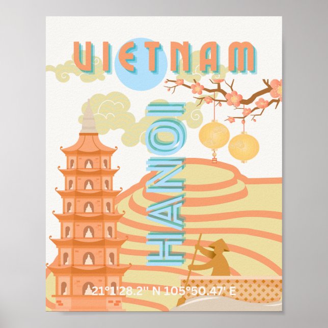 Affiche Vietnam Travel Art (Devant)