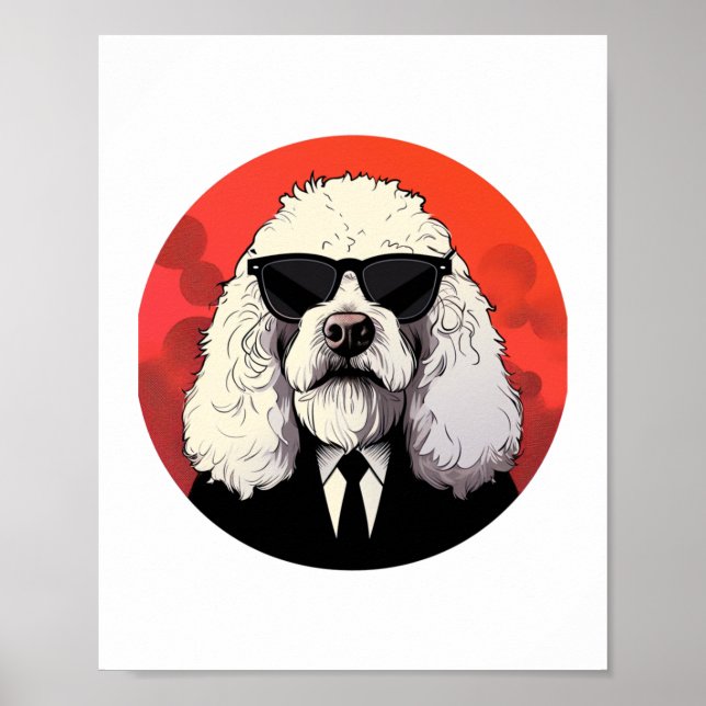 Affiche Vieux anglais Sheepdog Chien d'affaires (Devant)