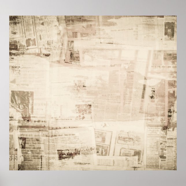 Affiche Vieux arrière - plan de texture de papier grungy. (Devant)