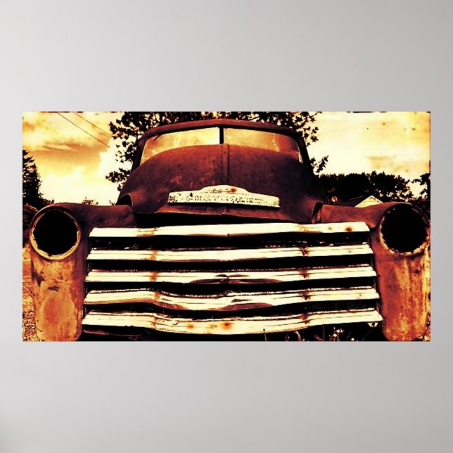 Affiche Vieux Camion d'Agriculture Chevy (Devant)