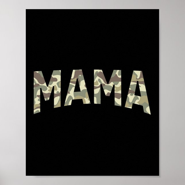 Affiche Vieux Camo Mama Fête des mères (Devant)