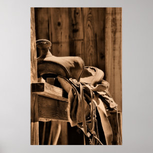 Affiche Vieux Canvas de selle