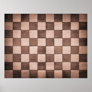 Affiche Vieux carrelage noir et blanc texture murale en pi