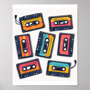 Affiche Vieux cassettes