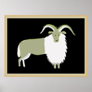 Affiche Vieux chèvre de montagne