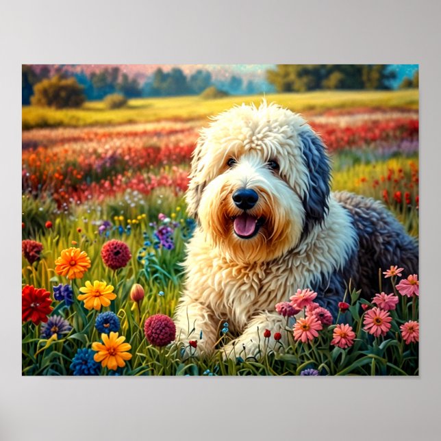 Affiche Vieux chien de berger anglais (Devant)