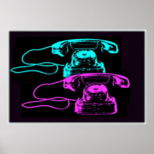 Affiche Vieux Collage téléphonique