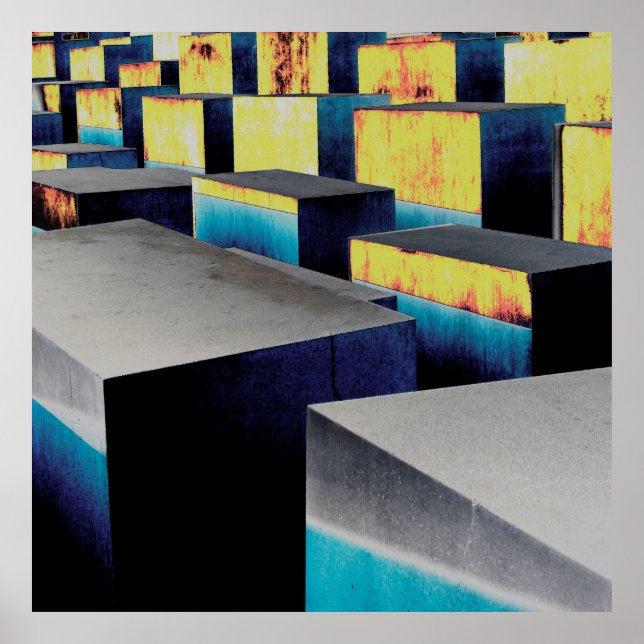 Affiche vieux cubes en béton (Devant)