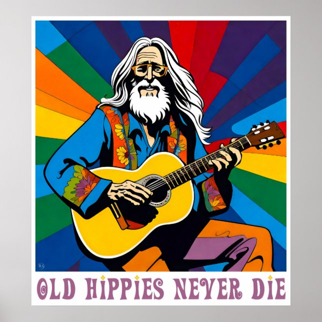 Affiche Vieux hippies ne meurent jamais (Devant)