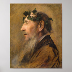 Affiche Vieux homme avec couronne d'ivoire — Gustav Klimt
