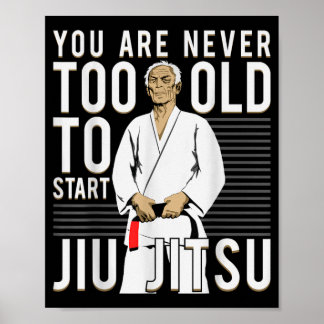 Affiche Vieux Homme de Jiu Jitsu Brésilien