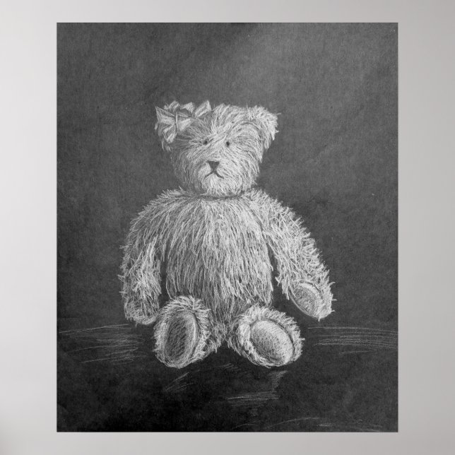 Affiche Vieux jouet dessin original de pastel (Devant)