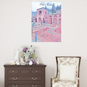 Affiche Vieux Mahal Ruines Historiques Art Moderne Décor M