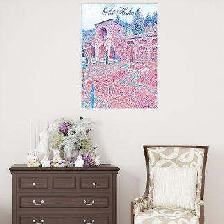 Affiche Vieux Mahal Ruines Historiques Art Moderne Décor M