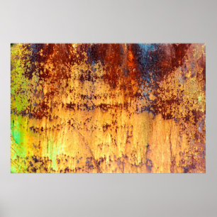 Affiche Vieux métal rouille arrière - plan et texture, mét