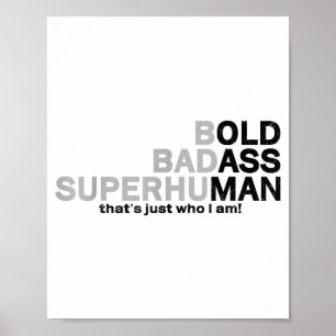 Affiche Vieux monsieur drôle disant blague papa grand-père