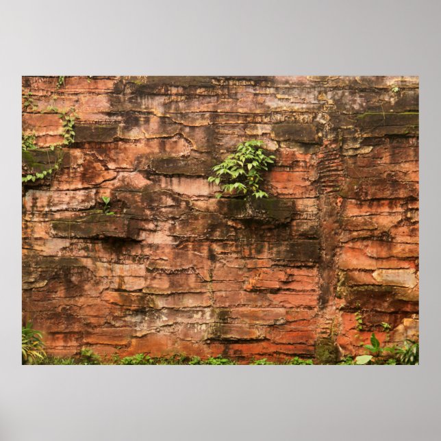 Affiche Vieux mur de brique cassé (Devant)