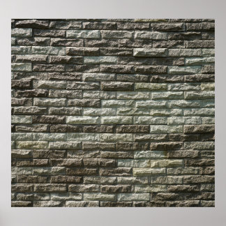 Affiche Vieux mur de briques : Texture dénudée
