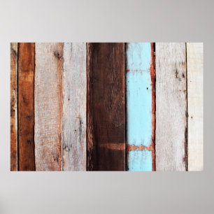 Affiche Vieux murs en bois gris abstrait,, noir, blanc, ta