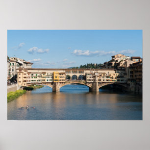 Affiche Vieux pont Ponte Vecchio - Florence, Italie