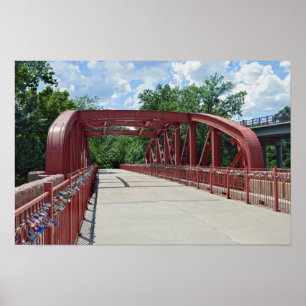 Affiche Vieux pont rouge, Kansas City, Missouri