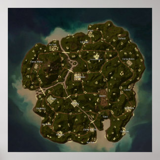 Affiche Vieux Sanhok de PUBG 8 192 x 8 192