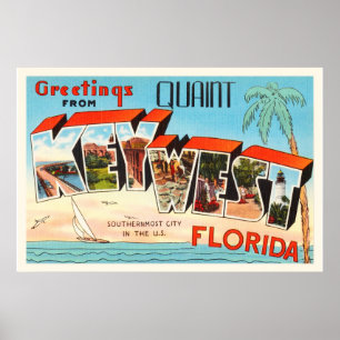 Affiche Vieux souvenir de Vintage voyage de Key West la