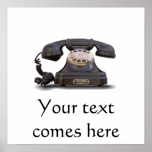 Affiche Vieux téléphone