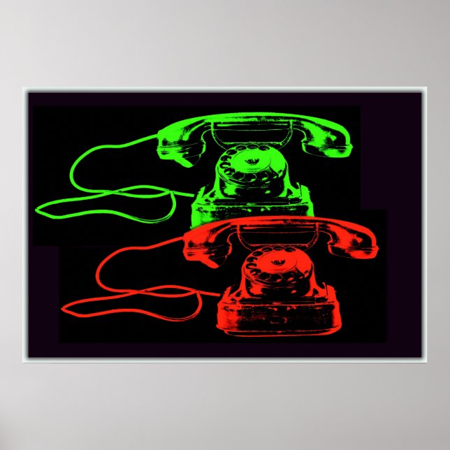 Affiche Vieux téléphone Collage-I (Devant)