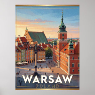 Affiche Vieux-Varsovie Château Royal Pologne  