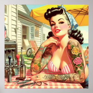 Affiche Vieux vintage de l'école