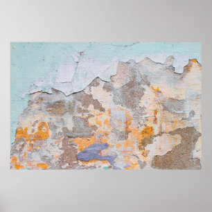 Affiche Vieux Wallgrunge, abstrait, antique, art, arrière 